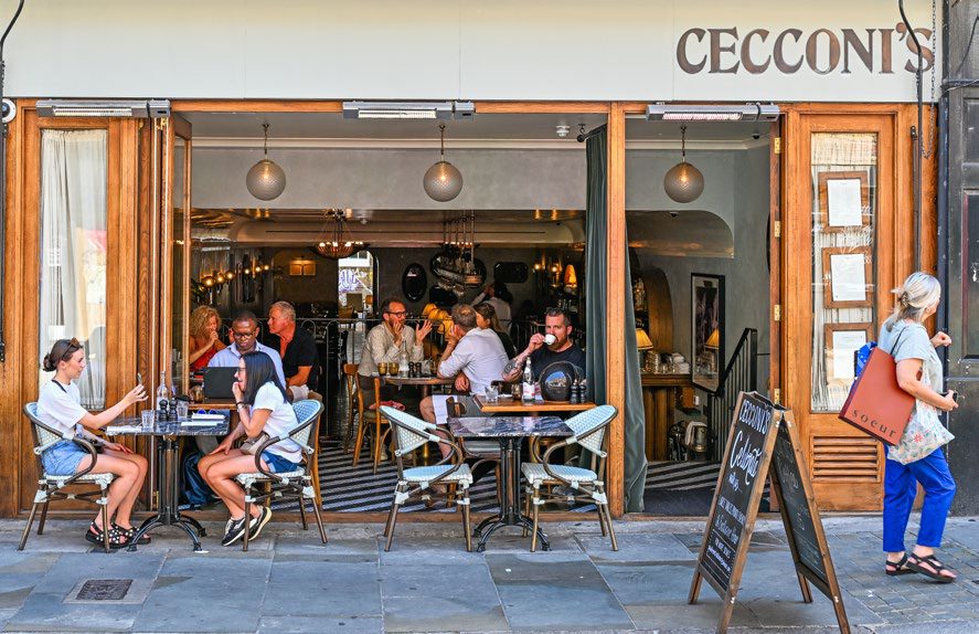 Diners at Cecconi's in Shoreditch